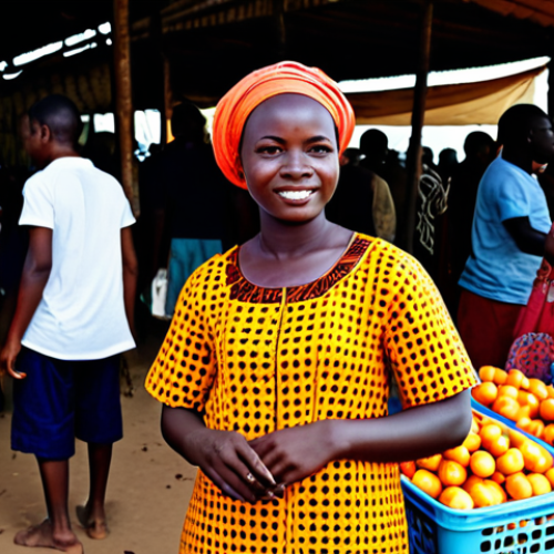 Home 25 An international student, fully clothed in modest, comfortable travel attire, stands amidst a bustling local market in Cotonou, Benin. The vibrant scene features fully clothed local vendors in traditional West African garments, surrounded by colorful stalls displaying fresh produce, textiles, and handcrafted goods. The atmosphere is lively and warm under the bright sunlight. This is a high-resolution, realistic photograph with sharp focus and natural lighting. Safe for work, appropriate content, fully clothed, modest clothing, family-friendly. Perfect anatomy, correct proportions, natural pose, well-formed hands, proper finger count, natural body proportions.